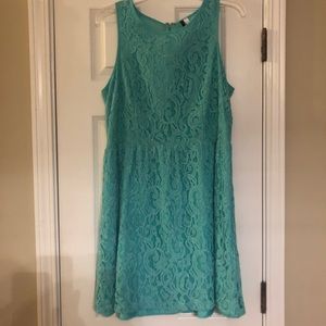 Kensie Mint Green Fit and Flare Dress